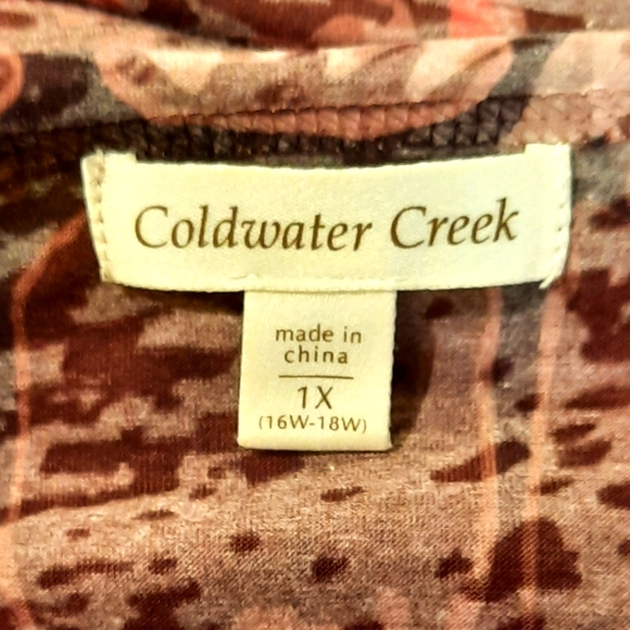 Coldwater Creek Short Sleeve Blouse size 1X - Picture 5 of 11